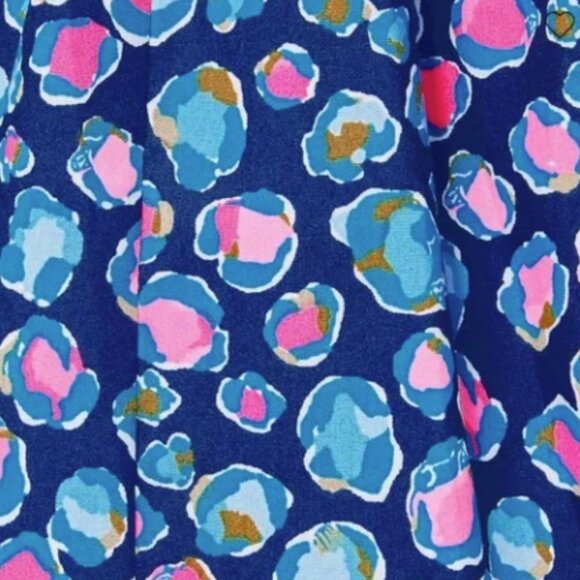 Lilly Pulitzer girls mini beachcomber dress Seabreeze blue low tide navy spotted - Picture 4 of 12